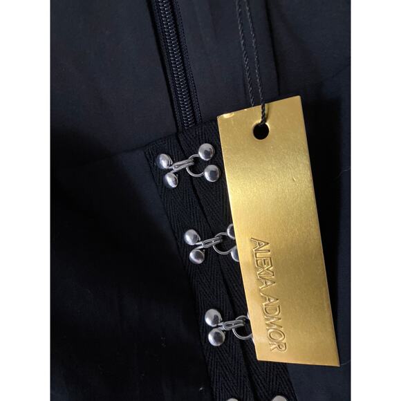 ALEXIA ADMOR Sammie Hook Eye Mini Dress Sz 14 NWT Black GOTH WITCHY WHIMSY - Picture 5 of 8